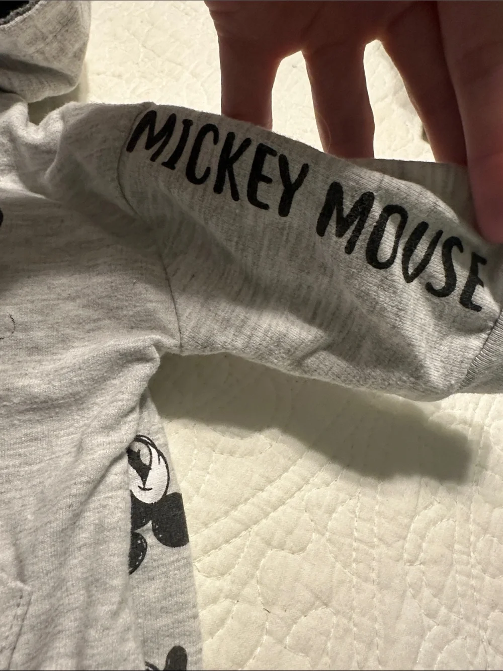 0283 Disney Gray Mickey Mouse Hoodie & Jogger Set size 6-9 months